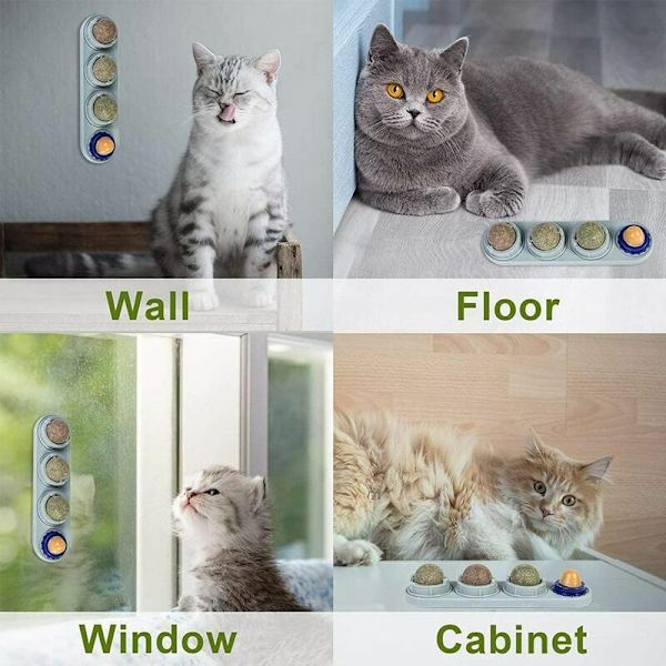 Kattmyntaboll leksak, ätbar kattmyntaboll leksak, kattmyntaleksak (lila)