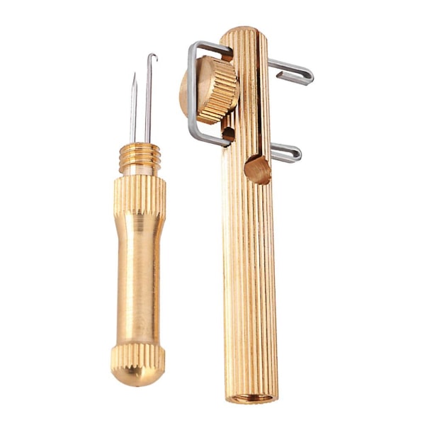 Copper manual portable fishing line knotter fish hook fishing tool (pictured)