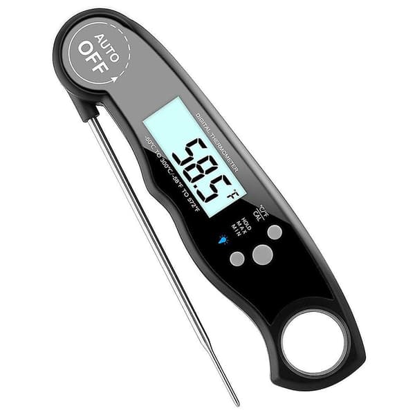 Vattentät digital matlagnings termometer (röd)