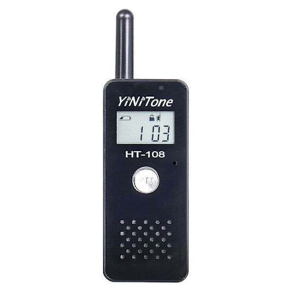 1 sæt voksen intercom, mini intercom, hotel trådløs intercom, udendørs intercom (8,4X3,5 cm, sort)
