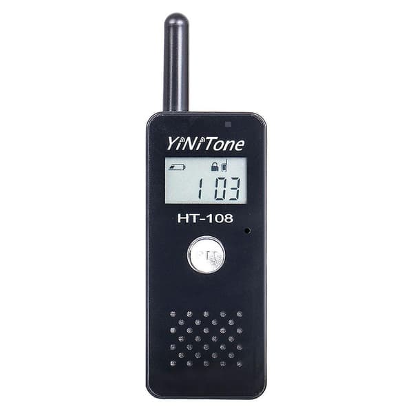 1 set vuxen intercom, mini intercom, hotell trådlös intercom, utomhus intercom (8,4X3,5 cm, svart)