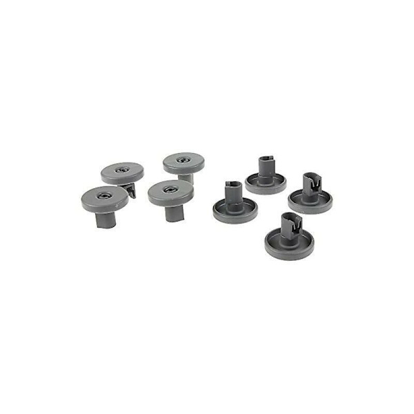 8 x Universal diskmaskin nedre korg hjul (passar Electrolux Zanussi Aeg Tricity Juni Favorit Ikea Privileg Uvm)