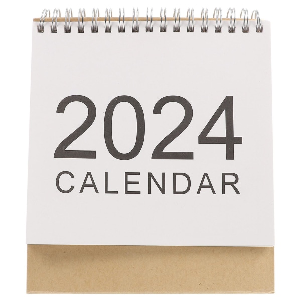 Skrivbordskalender 2024 Skrivbordskalender Månadskalenderprydnad Enkel stil kontorsskrivbordskalender (17X15.2X6CM, som visas på bilden)