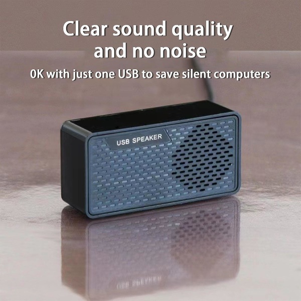 Mini Portables Resor Hög Volym USB Audio Dekoder Ljud Dator Högtalare Laptop Högtalare Mini Ljud（Svart）