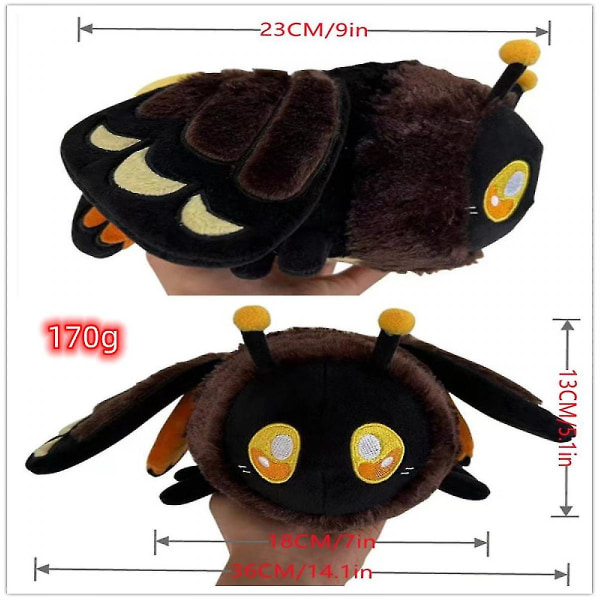 Squishable / Mini Death's-head Hawkmoth Plys Horror Death's Head Hawkmoth Plys Dukke Udstoppede Dyr Moth Doll Toys Collection