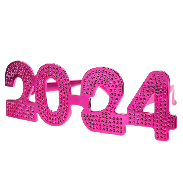 Performance 2024 lasit uudenvuoden juhlalasit juhlavalokuvaustarvikkeet valokuvarekvisiitta (20 x 13,5 x 6 cm, ruusun väri)