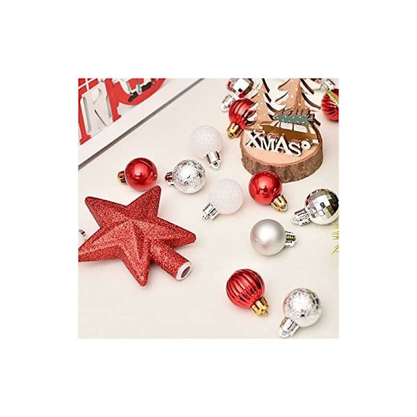Julgransdekoration - 30-pack 3 cm julgranskulor - Perfekt för bröllopsdekoration, julklappar - Blå