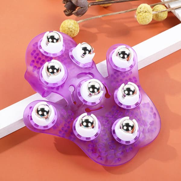 massager|Palm Nine Beads Cervical Massager-Light Purple