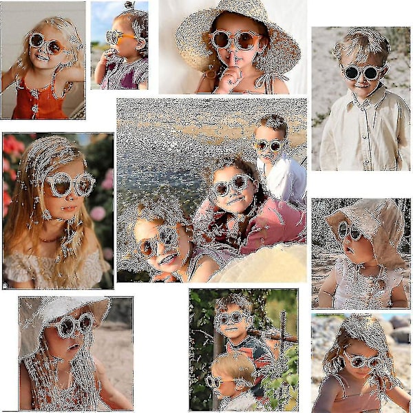 Sommer Polariseret Uv Beskyttelse Børne Solbriller Retro Runde Børne Polariseret Solbriller Uv 400 Beskyttelse Børne Solbriller（Orange Rød）