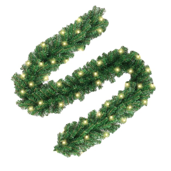 1 sett med julekransdekorasjonslys Julelys i kunstrotting (270X25CM, grønn)