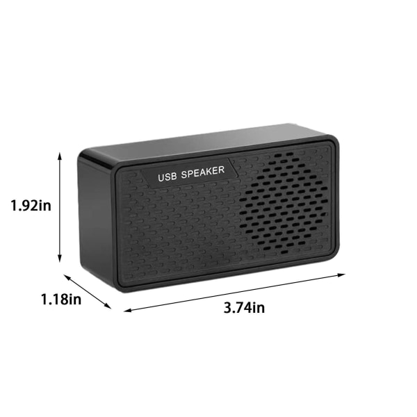 Mini Portables Resor Hög Volym USB Audio Dekoder Ljud Dator Högtalare Laptop Högtalare Mini Ljud（Svart）