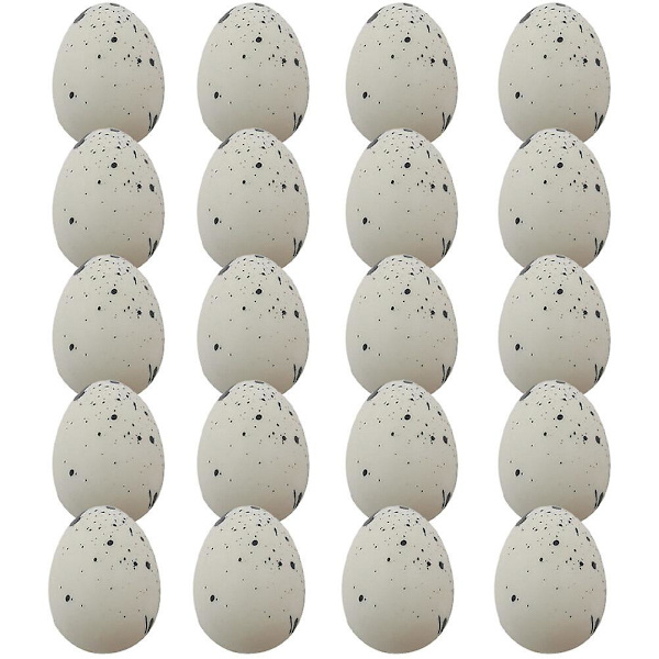 50 st påskägg konstgjorda ägg skum vaktelägg falska ägg målningsrekvisita matleksaker (2,5X2cm, som visas på bilden)