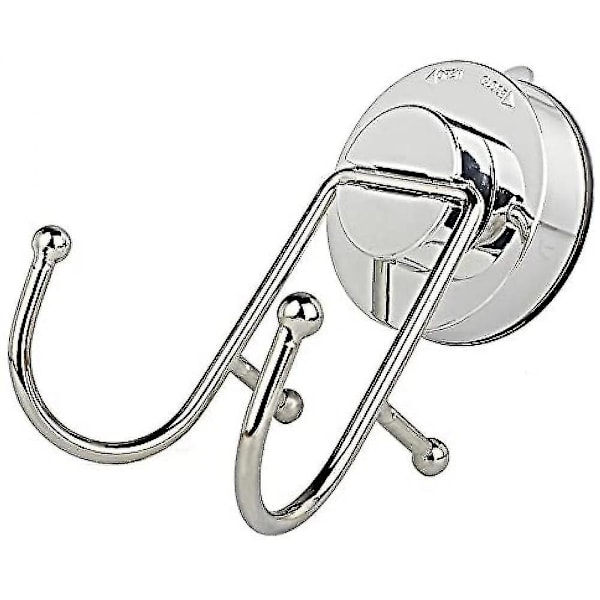 Badrumskök Hushåll Icke-stansad Sugkopp Typ Dubbelkrok Krok(1st,silver)