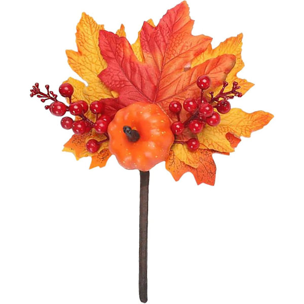 Set med 3 konstgjorda pumpa grenar formade lönngrenar för Halloween bröllopsdekoration