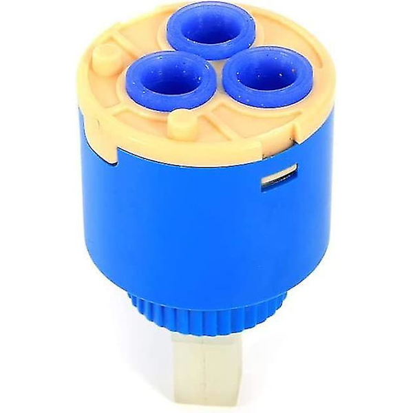 35 mm keramisk skivepatron til blandingsbatteri - 35 keramisk patron til vandhane - indre kontrolhaneventil i PP-plast - praktisk (35 mm) - blå - 1 stk.