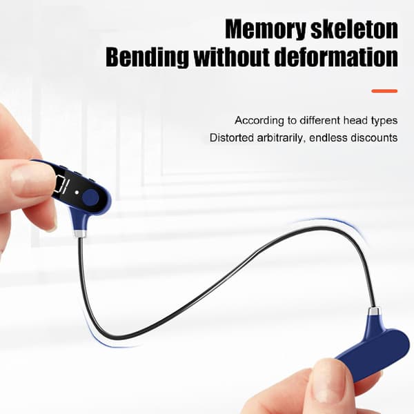 Konduktions Bluetooth 5.2-headset med digital display - sport Bluetooth-headset 20240304 (blå)