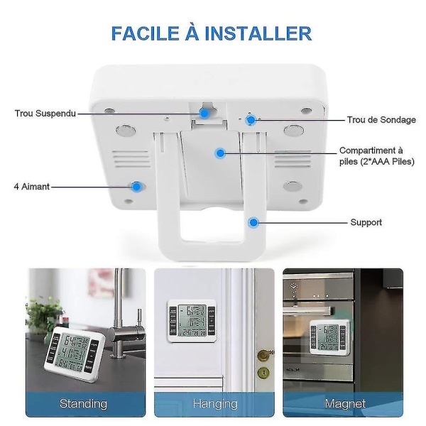 Digital kyl/frys termometer, utomhus utomhus termometer trådlös
