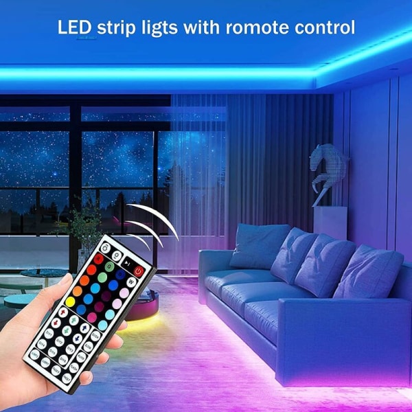 Möbler, trappor, rum LED-remsor, inte vattentäta, 44 bluetooth-knappar + APP-kontroll, 5050RGB, 25m (80ft)