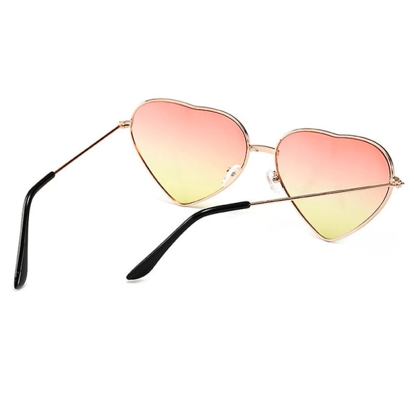 Hjerteformede solbriller for barn med tynn innfatning for fasjonable jenter (5M, rosa)