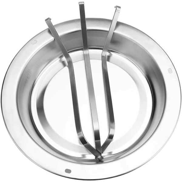 1 st Grön Rostfritt Stål Stek Kycklingställ Anka Rotisserie Ställ Grillverktyg Silver