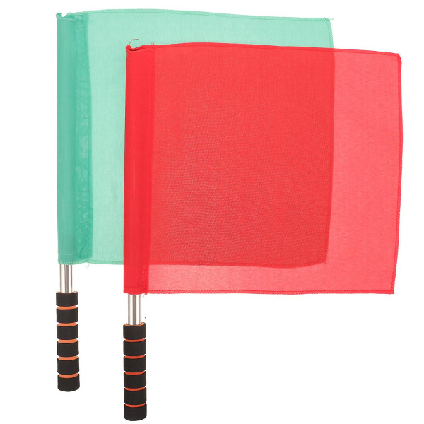 2 pakkauksen jalkapallotuomarin lippu, pelin komentolippu, jalkapallotuomarin lippu, jalkapallopelin lippu (45,50X34,00X2,50cm, monivärinen)