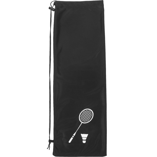 Bärbar badmintonracketväska, pom-pom-racketväska, badmintonsporttillbehörsväska (75.00X22.00X0.20CM, svart)