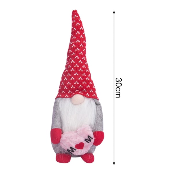 30 cm Gnomes Plysj dukke strikke spiss lue Søt dukke Hold Love Plysj Ornament Mann/Kvinnelig Type Plysj dvergdukke God feriedekorasjon（Kvinner）