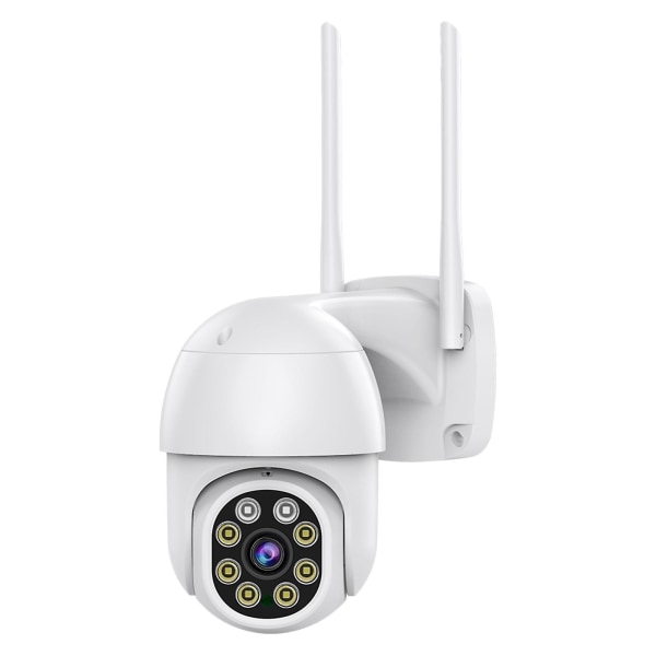 Trådlös övervakningskamera Hemma HD 3MP 2,4GHz Wifi-skärm Fullfärg Night Vision Kamera Nätverksstöd（Vit）