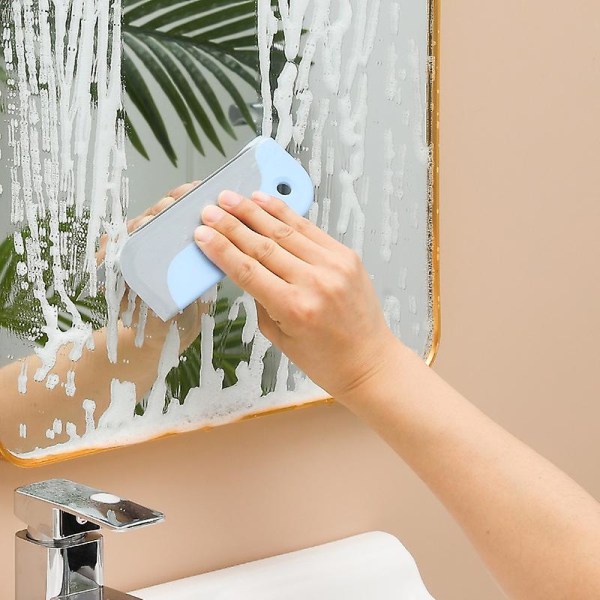 Grå 2 Stk Lille Badeværelse Bruser Spejlskraber, Køkkenbordsskraber, Viskerskraber Rengøringsværktøj til rengøring af håndvask