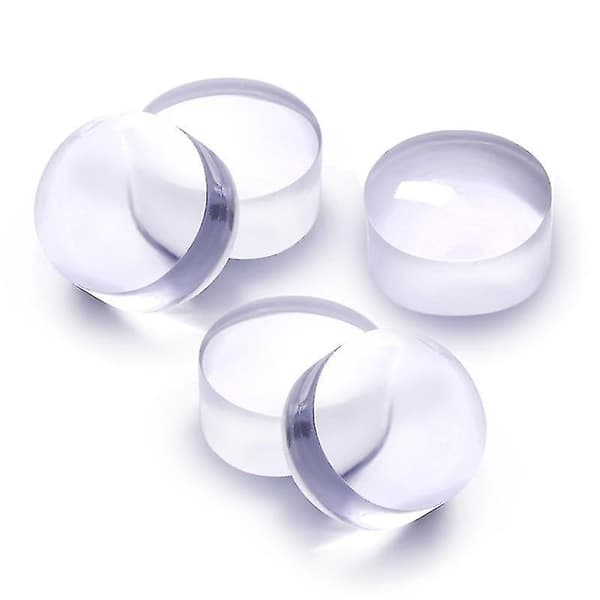 4Cm Rød Neglekunst Mal Silikonstempel Plate Skrape Cap