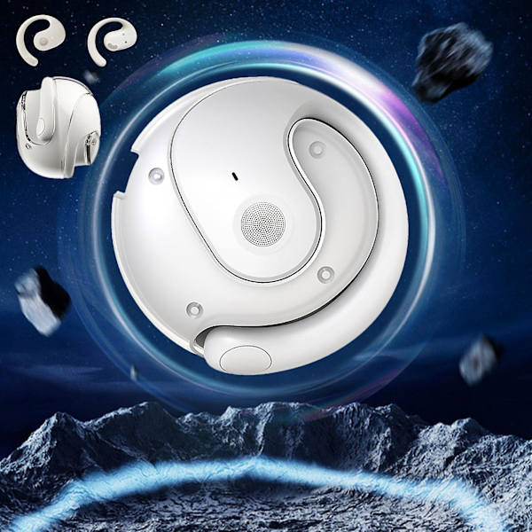 Intelligenta trådlösa Bluetooth-hörlurar 5.3 In Ear-hörlurar（Vit）