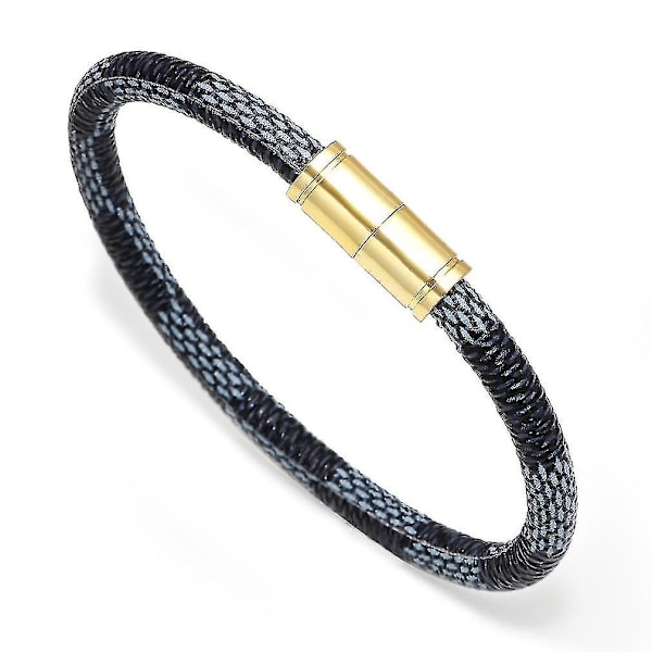 Läderarmband i kohud med magnetiskt spänne i legering