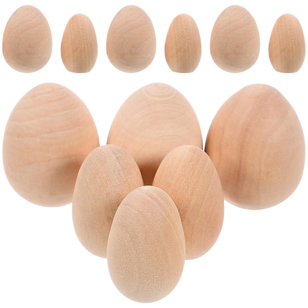 20 konstgjorda ägg DIY träägg falska ägg konstgjorda ägg DIY falska ägg dekorationer (4.50X3.50X3.50CM, som visas på bilden)