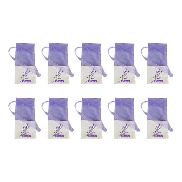 22 stykker lavendel pose garderobe pose gazebånd tom pose (15X7.2CM, lilla)