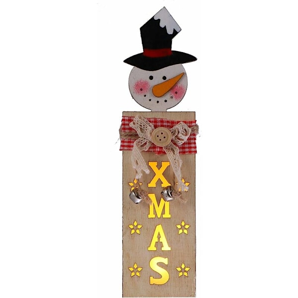 Julbelysning Dekorationer Jul Tomte Snögubbe Ren Trä Jul Nattljus Centerpieces Skrivbordsdekoration för Jul Heminredning