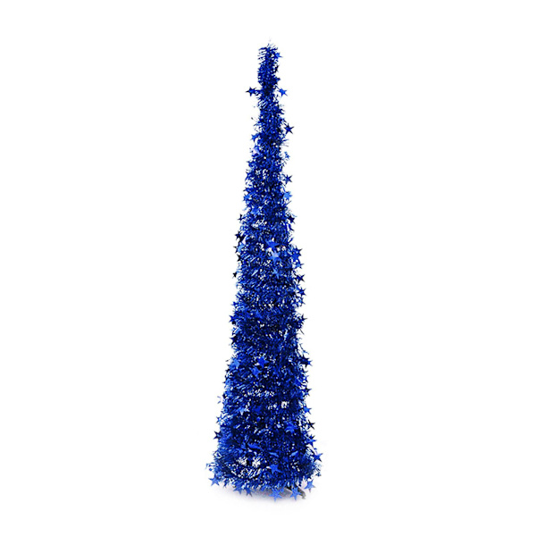 Kunstig juletre 33*31*8cm Festival 1,2m Kunstverk Ekte og full DIY Blomster Hjem Ornamenter Skrivebordsdekorasjoner（Blå）