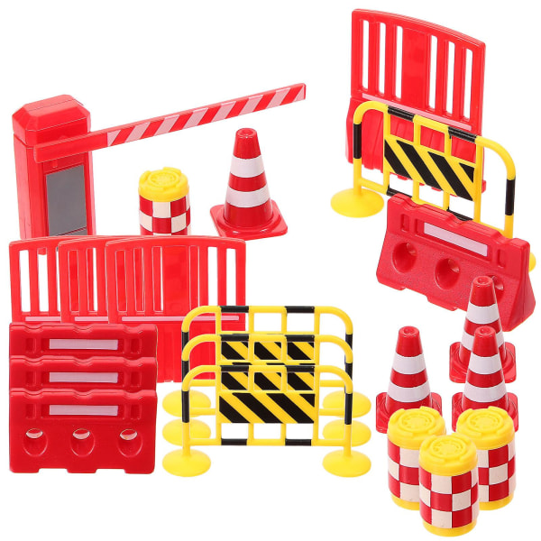 1 sæt færdselstavler til børns gadeskilte legetøjssæt legetrafikskilte gadeskilte legetøjssæt (5.50X3.00X0.50CM, som vist på billedet)
