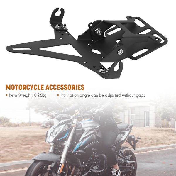 Motorcykel Justerbar Vinkel Registreringsskylt Ram Hållare Fäste För Yamaha Yzf R1 R3 R6 R15 R（svart）