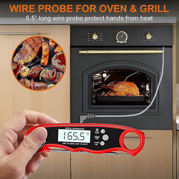 Kötttermometer Grilltermometer, Lcd Digital Stektermometer Kökstermometer