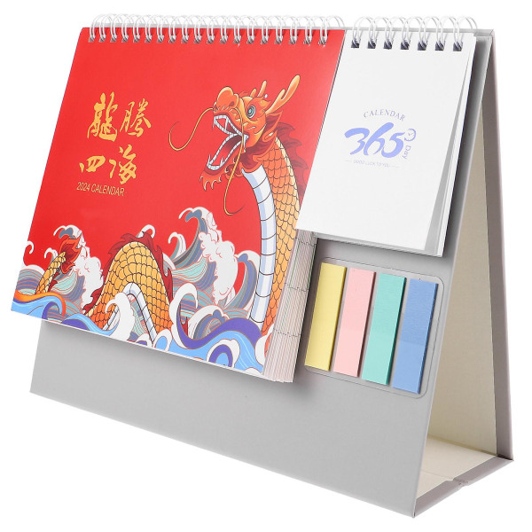 Oppmerksom skrivebordskalender dekorativ vertikal kalender hjemme vertikal kalender (24.00X20.00X8.00CM, flerfarget)