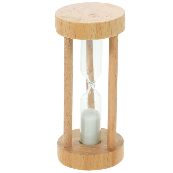 3 points wooden hourglass hourglass white sand timer clock desktop decoration white)