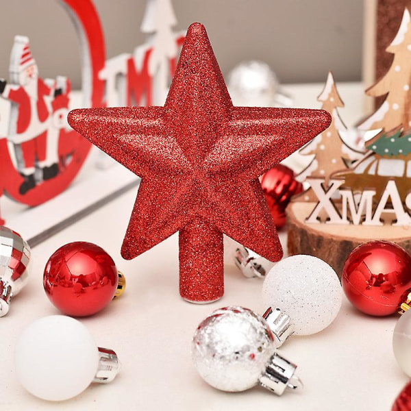 30 st julgranskulor julgransprydnader för jul (röd guld)