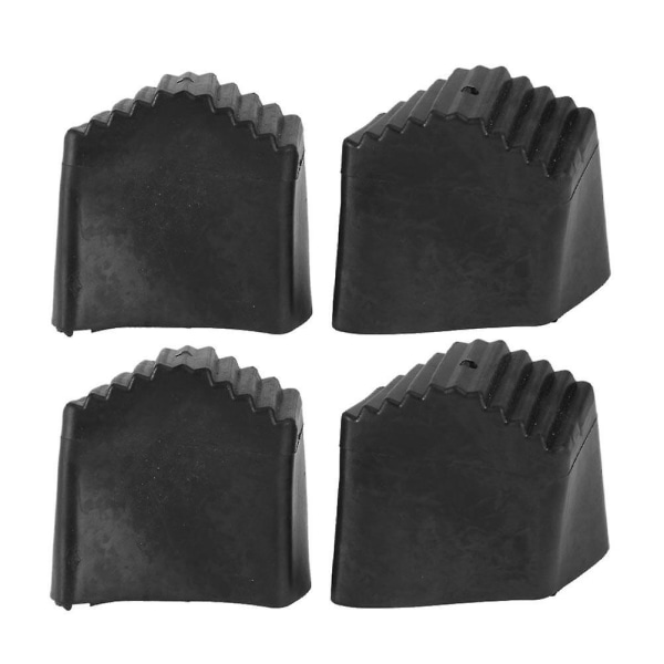 4-pack of multi-functional ladder foot pads for household ladder sets (4.00X4.00X2.00CM, black)