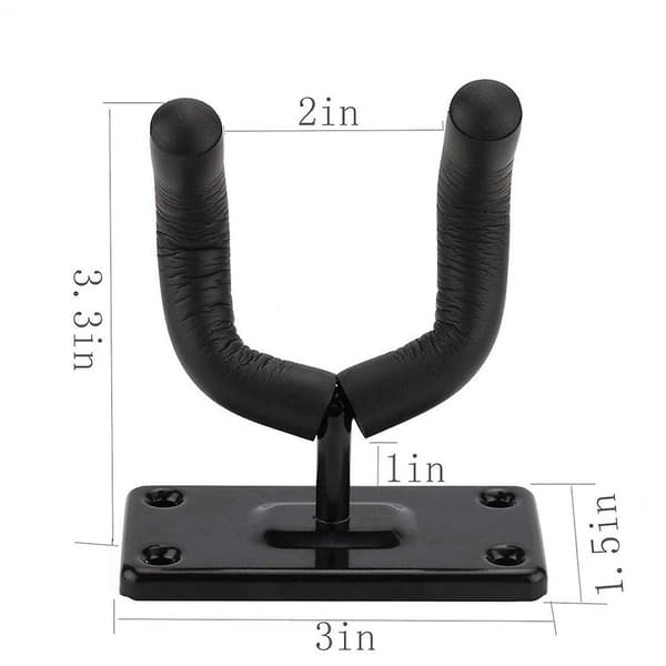 Väggfäste för gitarr [3-pack], halkfri metallgitarrkrok för akustisk, elektronisk, klassisk, bas- eller ukulele-gitarr i vardagsrum/studio/utställningslokal