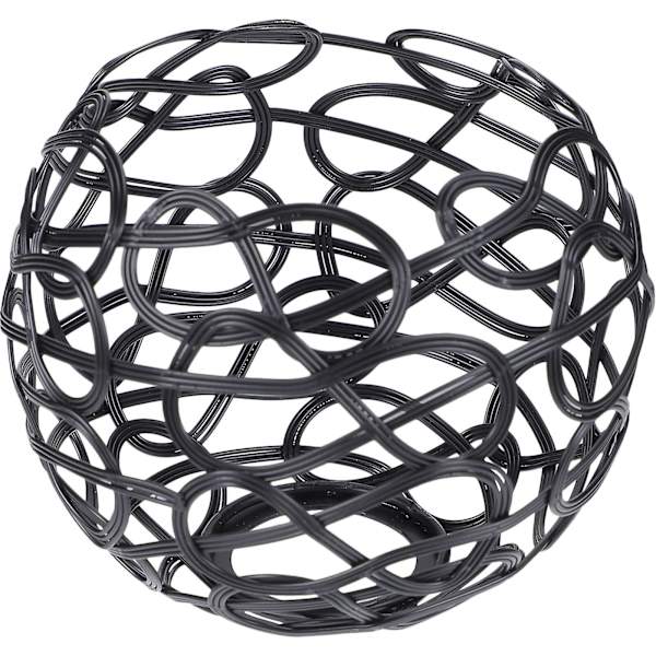 Metaltrådslampeskærm hul lampeskærm dekorativ lampeskærm udskiftning (10.00X10.00X8.00CM, sort)