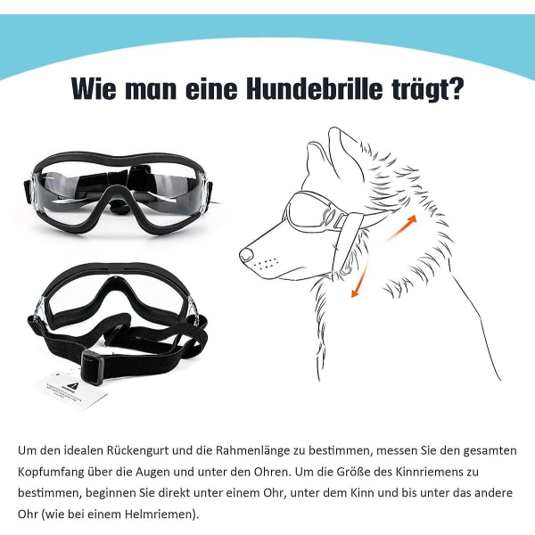Pet Dog Solglasögon Vattentät och vindtät för stora medelstora hundar