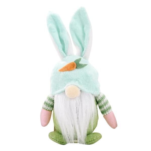 Gnome påskdekorationer, påskhare gnome plyschprydnader, kanin påsk gnome för -bordsdekoration FAN0269（Grön）
