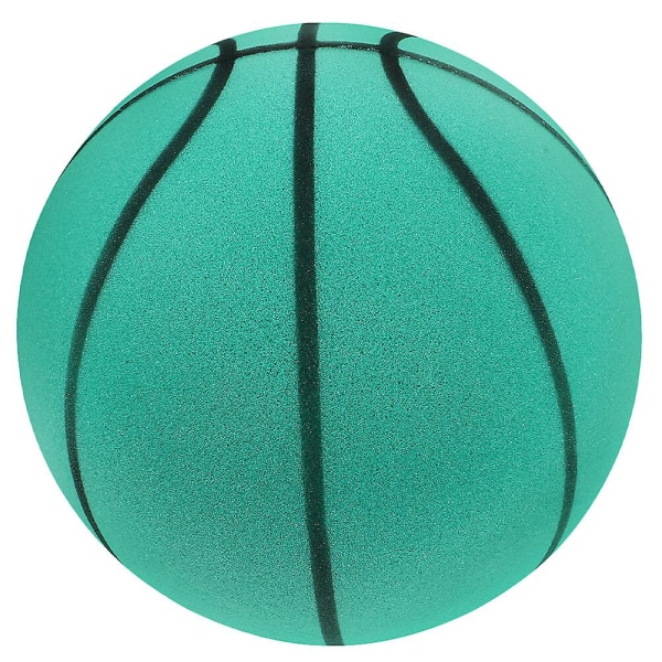 Indendørs træning lydløs basketball elastisk basketball legetøj bærbar lydløs, elastisk basketball (18.00X18.00X18.00CM, grøn)