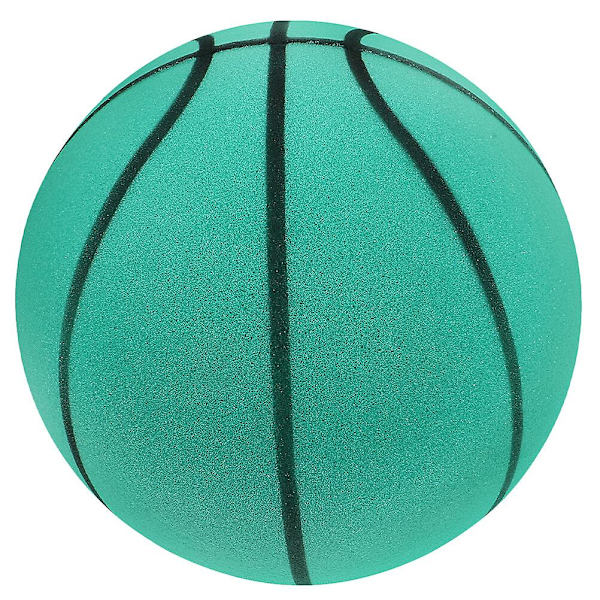 Tyst inomhusträning basketboll elastisk basketboll leksak bärbar tyst elastisk basketboll (18.00X18.00X18.00CM, grön)