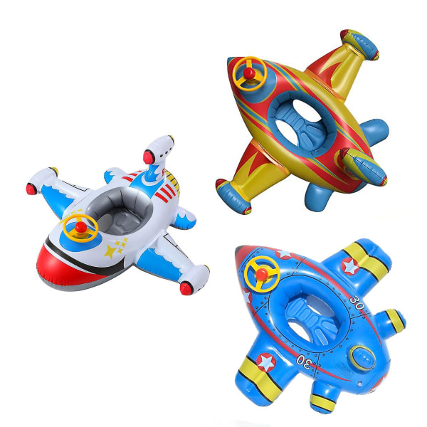 Nyt legetøj til svømmebassinet Fly med rat Pool flyder Børn svømmering Baby oppustelig sjove vandaktiviteter (hvid)